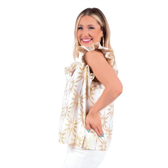 Emily McCarthy Tops - Emily McCarthy NWT Maggie Top in Gold Burst Size M